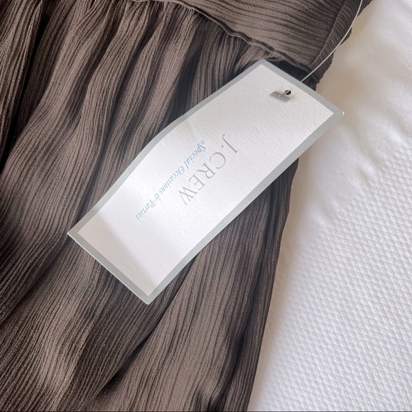 J.Crew Strapless 100% Silk Strapless Brown Dress in Size 10 - Picture 9 of 11